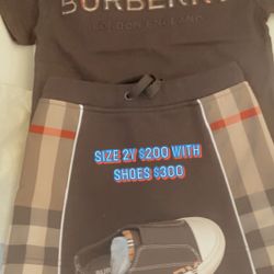 Burberry Shirt Skirt & Shoes 