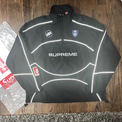 Supreme Reflective Pping Pullover 'Black'🔥