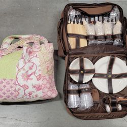 $35, Beautiful, Picnic Items In a Shoulder Bag And More..