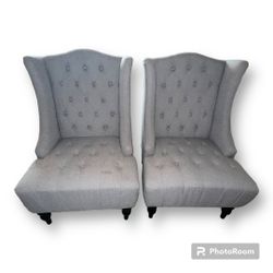 Gray Tufted Chairs