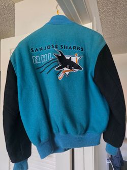 Vintage 1990s San Jose Sharks DeLONG Varsity Jacket – Size L