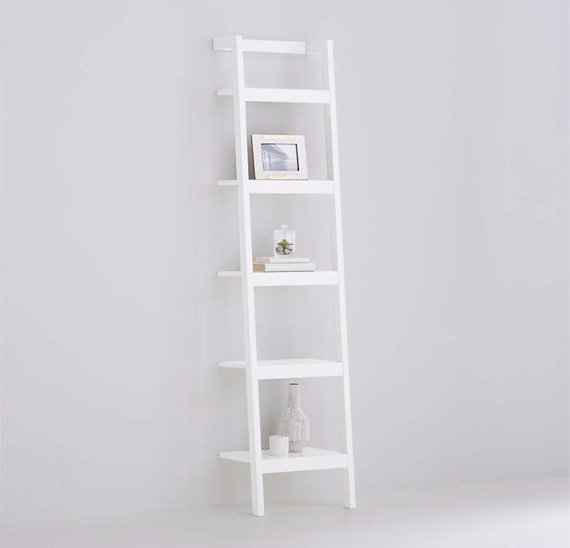 White Wood leaning shelf - Crate & Barrel