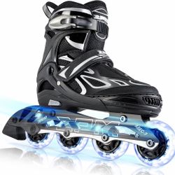 2PM SPORTS Adjustable Inline Skates, Kids, Men, Adult, Large - Youth (4-7 US)