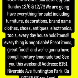 HUGE YARD SALE This Weekend !! 