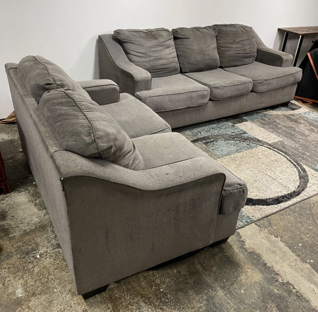 Gray Couch Set Free Delivery Sofa Loveseat