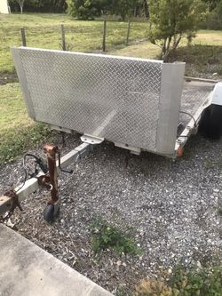 3 bike all aluminum trailer holds golf cart or side by side quad