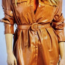 LEATHER SHIRT JACKET 