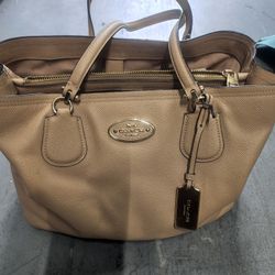 Beige Coach Purse