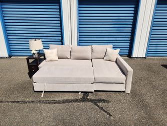 Pullout Sleeper Sofa With Reversible Chaise + Storage FREE DELIVERY