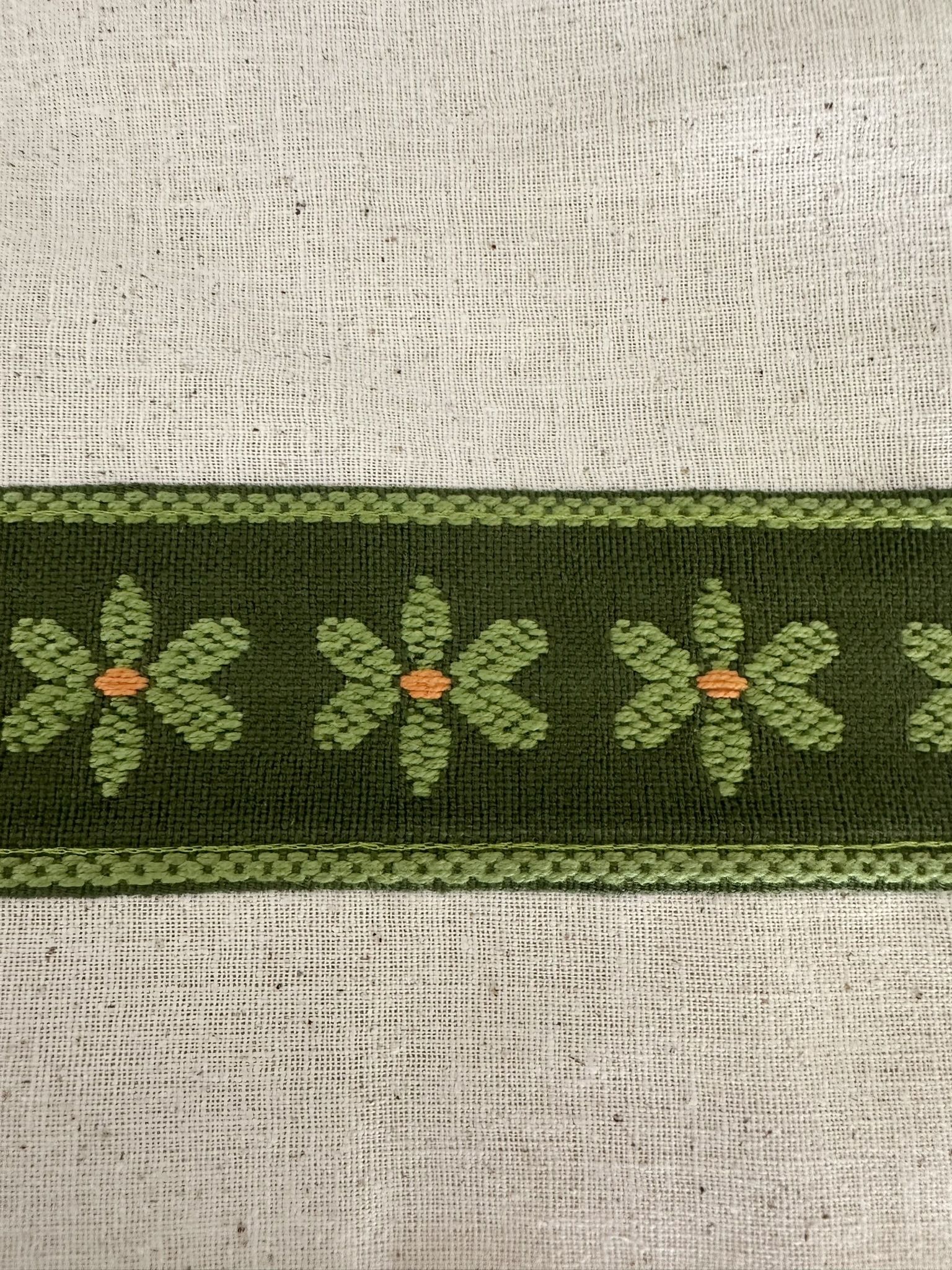 Vintage Window Valance Curtain. 11” tall x 71” long with a 1 1/2” rod pocket opening for curtain rod. New old stock, unused.