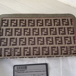 Authentic Fendi Zucchino Wallet 