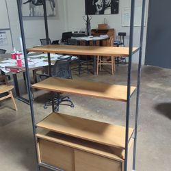 4 Tier Book Shelf With Storage Cabinet
