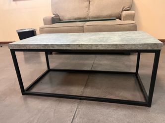 Modern Coffee Table with Concrete-Look Top