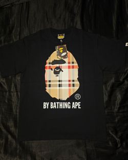 BAPE x Burberry Check Ape Head T-Shirt, Black, Size S, L & XL