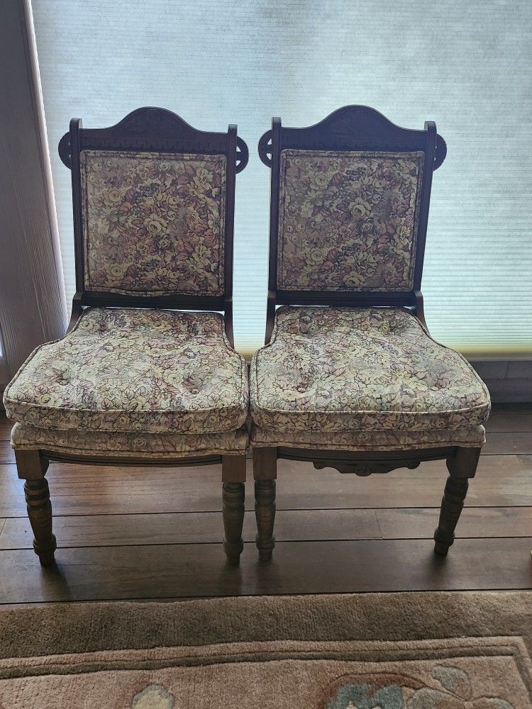 Vintage Antique Floral Chair