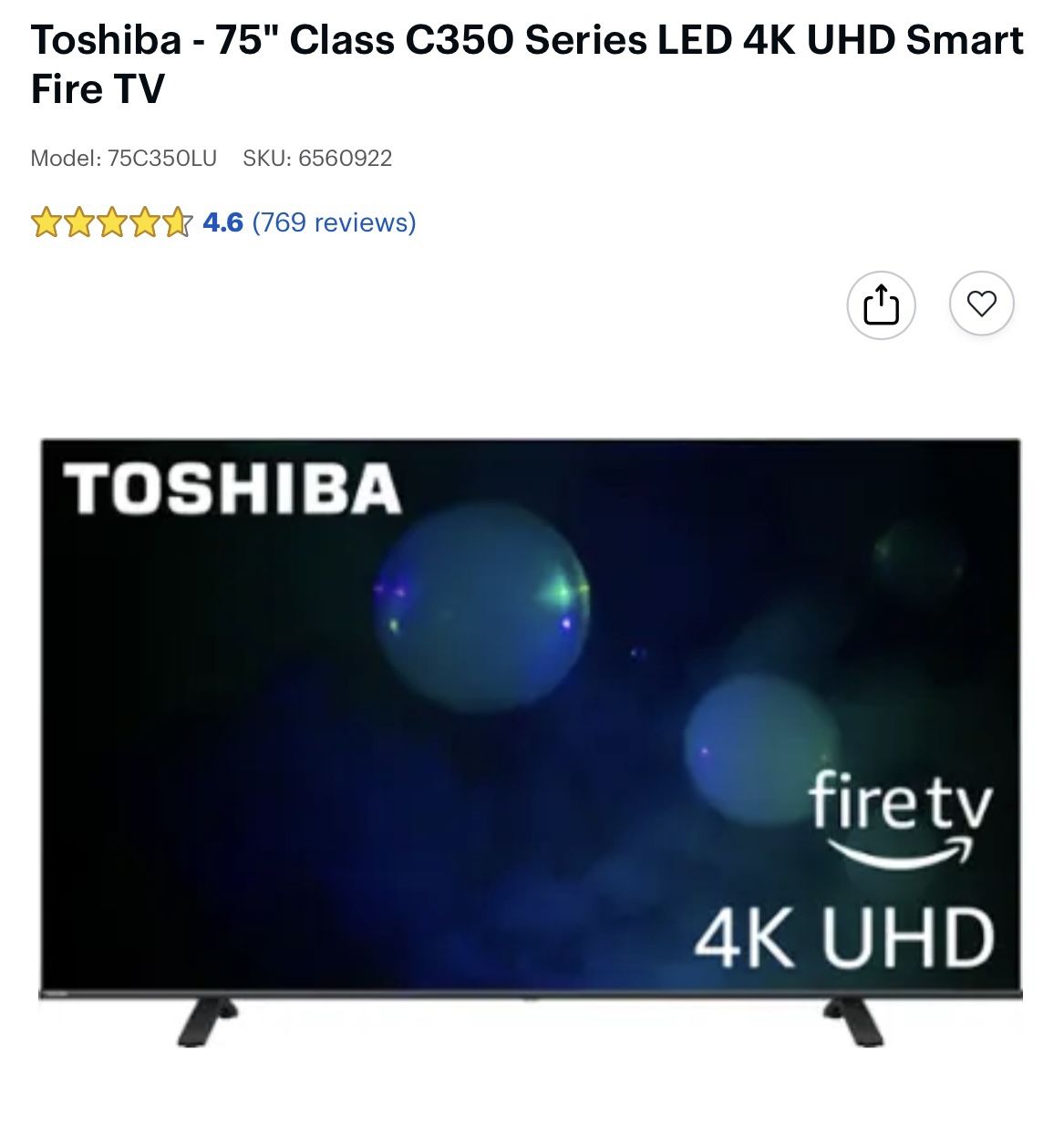 75” Fire Tv