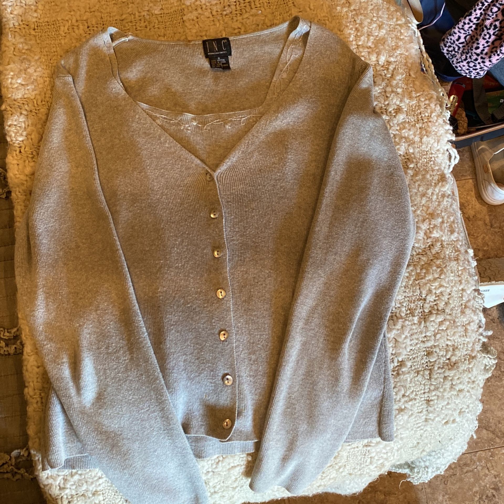 INC Cardigan Set - 100% Cotton - Size Small