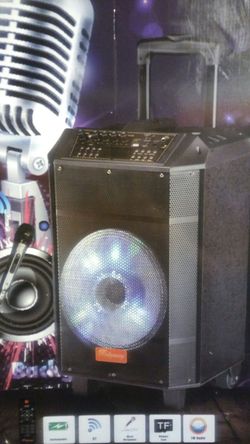 Bluetooth speaker SD card,slot USB port,FM radio,microphone included for karaoke(bosina)