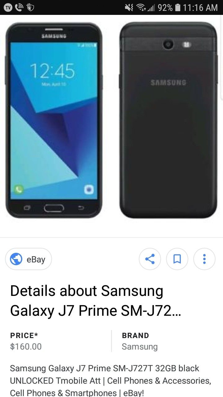 Samsung Galaxy j7 prime metro