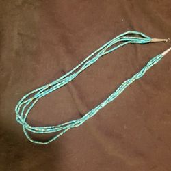 Vintage Turquoise Heishi Necklace.