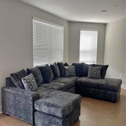 Dark Grey U Shape Oversized Sectional