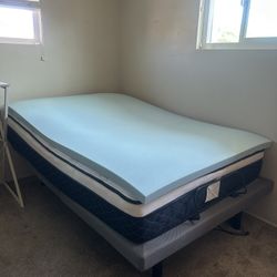 Adjustable Bed Frame/Base, Mattress, & Memory Foam Topper