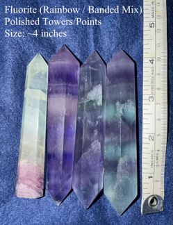4 Peace, Rainbow, Fluorite, Tower & Points