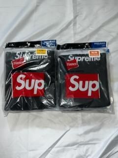 Supreme x Hanes Black Boxer Briefs 2-Pack
