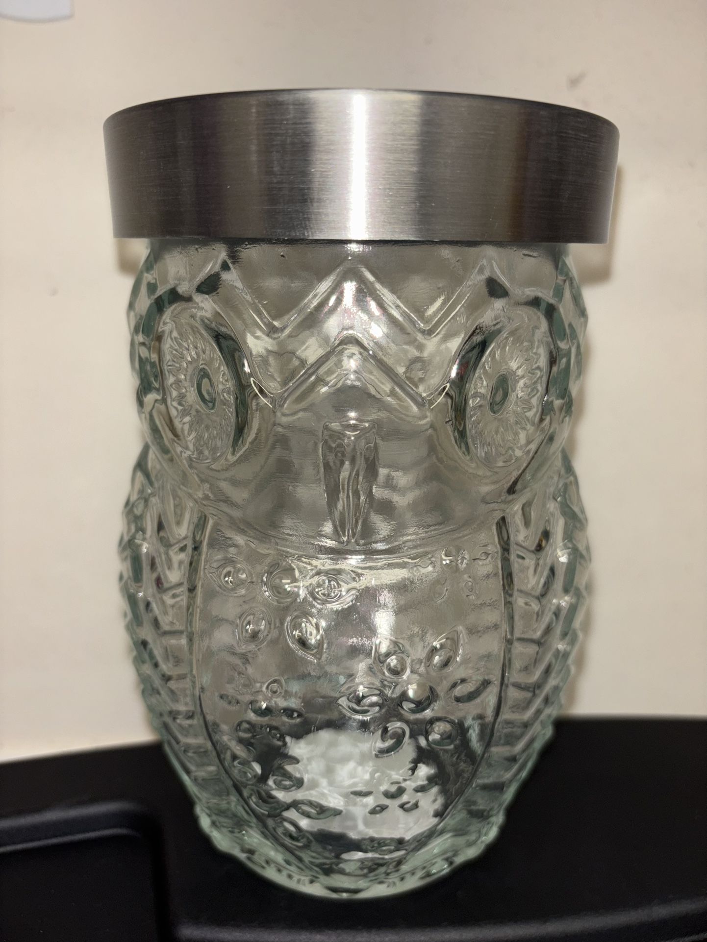 Glass Owl Canister
