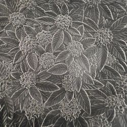 Brand New 14 3/8 in  Plumeria/POINSETTIA Glass Platter