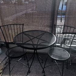 Woodard ‘s Vintage 3 Piece  Iron Bistro  Set 