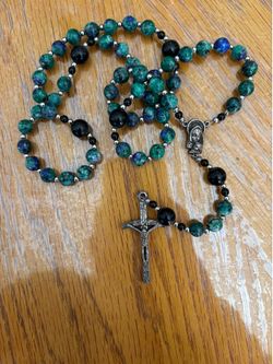 Rosary - Blue and Green stones