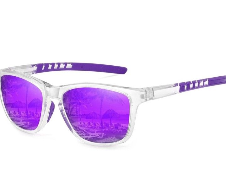 Meetsun Polarized Sports Purple Unisex Sunglasses