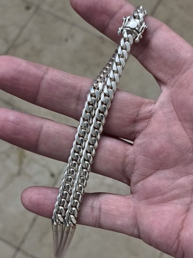 SOLID 6MM Silver CUBAN LINK