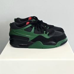New Jordan Air 4 RM Men's Boys Kids Women's Shoes in Black/Gorge Green/Varsity Size 4.5Y 5.5Y 6.5Y 7Y