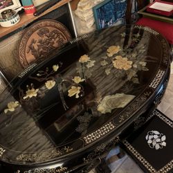 Vintage Chinese 6 Seat Tea Table