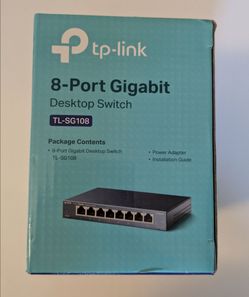 TP-Link TL-SG108 8-Port Gigabit Desktop Switch NWT TL - SG108