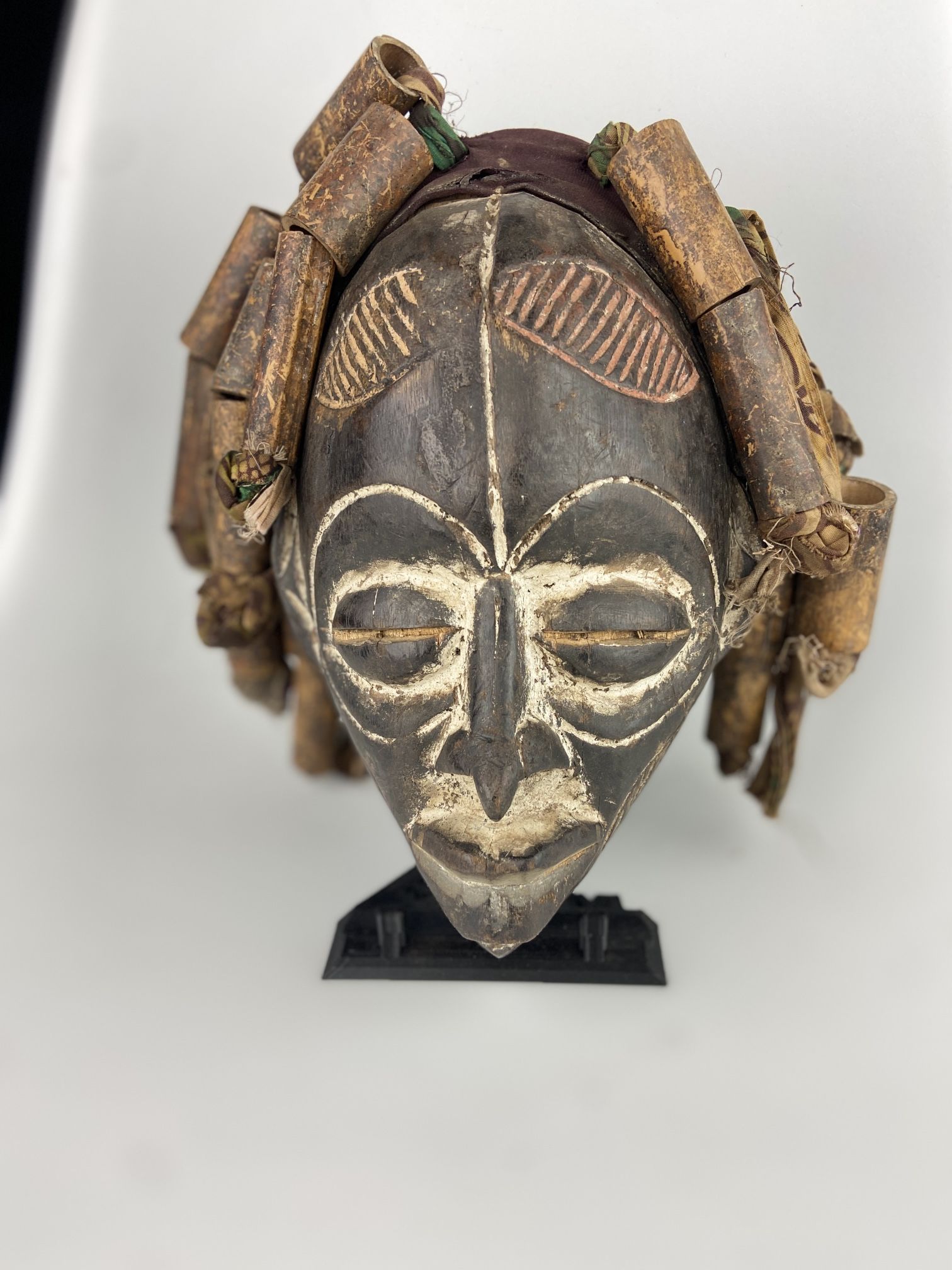Chokwe Tribe Handmade African Wooden mask from Angola Tribe also found in southern Democratic Republic of Congo and Zambia 2nd