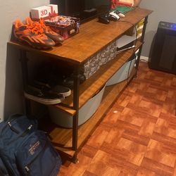 Industrial Bookshelf Tv Stand 