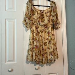 Beige with Flowers (Pink/Green/Orange)