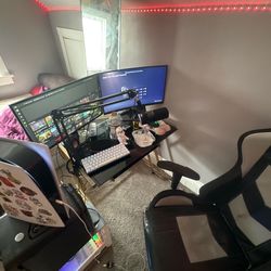 Gaming pc monitors and microphone
