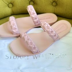 Stuart Weitzman NEW IN BOX Rosita Pink Rubber Jelly Sandals Womens Size M6.5 US