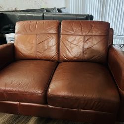 Leather Small Couch $40