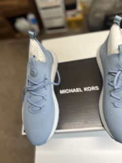 Michael KORS DAX SLIP ON STRETCH KNIT sky blue shoes size 11.5 Men main image 3