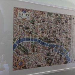 Cute Framed Map Of Paris