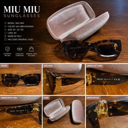 Authentic Miu Miu Tortoise Shell Sunglasses w/ Original Case