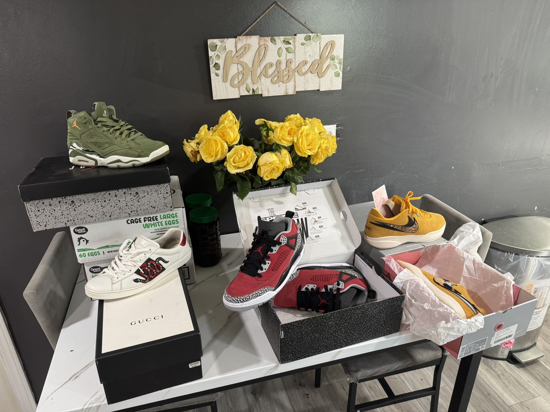 Lebrons, Jordan, Gucci