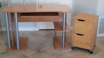 Student Desk and File Cabinet