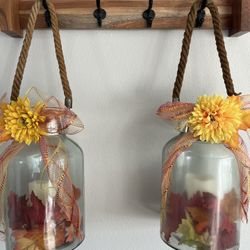 Thanksgiving/Fall Big Candle Holders X2
