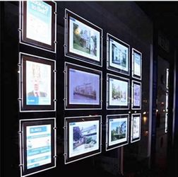 A3 Portrait Office Store Led Acrylic Poster Frame Light Box Sign Advertising Display (3pcs A3 a raw, Vertically)
